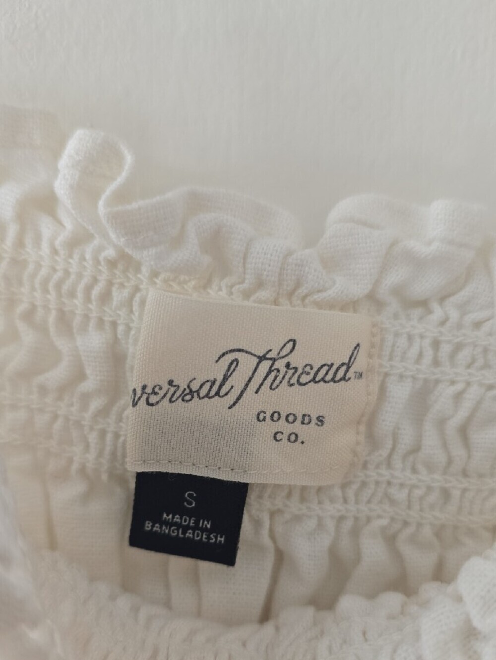 Universal Thread White Smocked Button-Front Cami - Picture 2 of 4